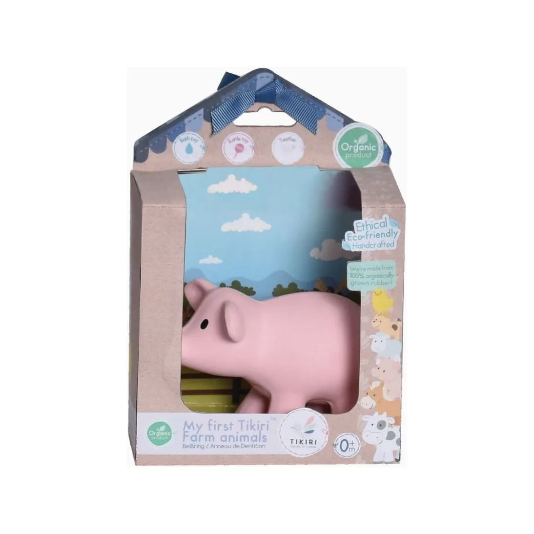 Tikiri Pig Teether, Rattle & Bath Toy