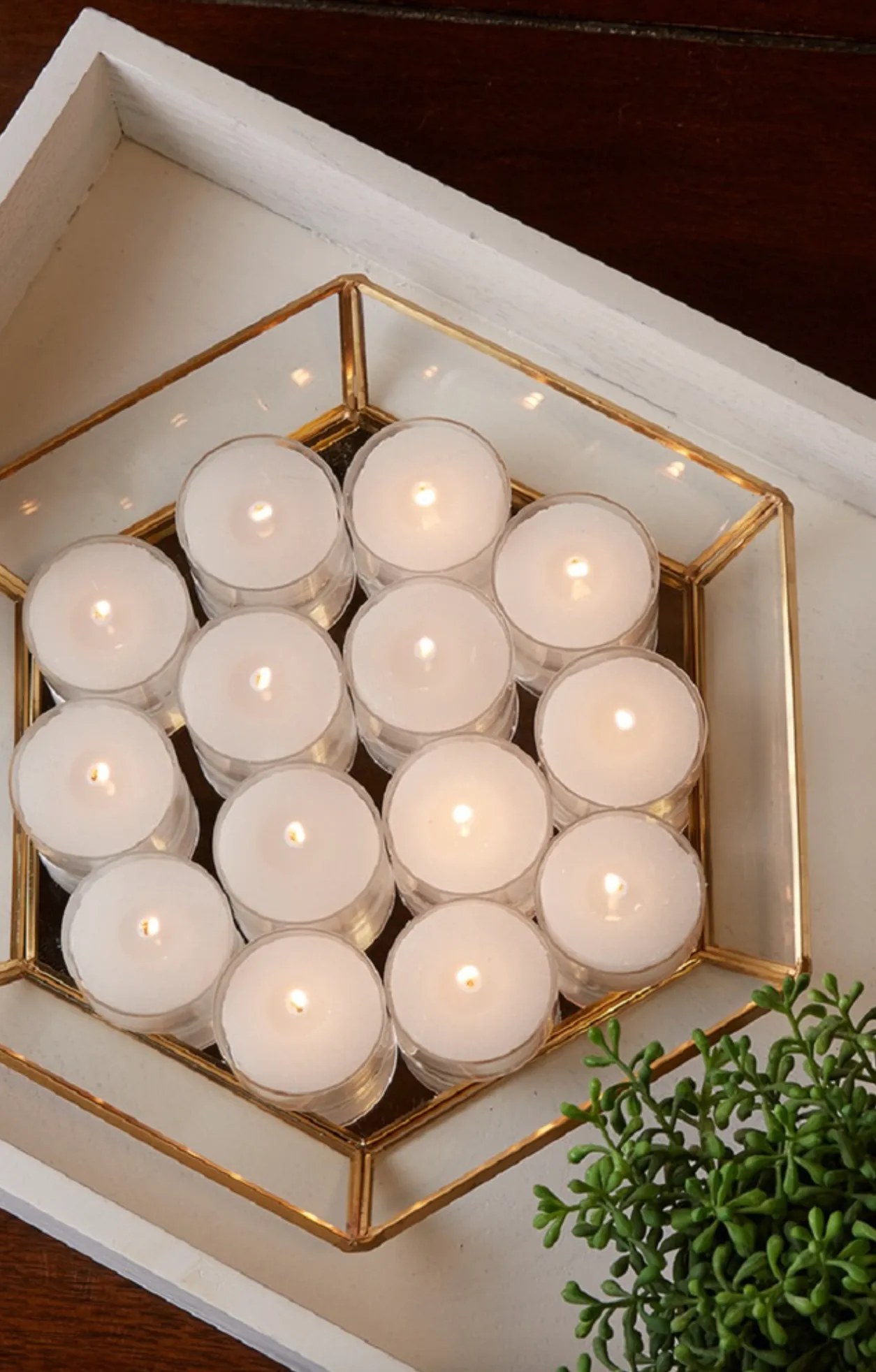 Unscented Beeswax Tea Lights | Set of 8