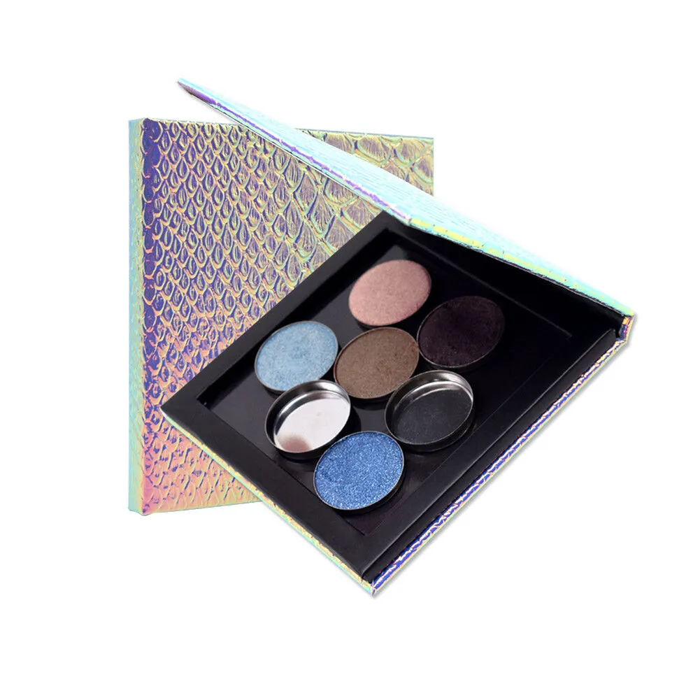 US 9-18 Pans Empty Mermaid Magnetic Makeup Eyeshadow Palette DIY Cosmetic Case