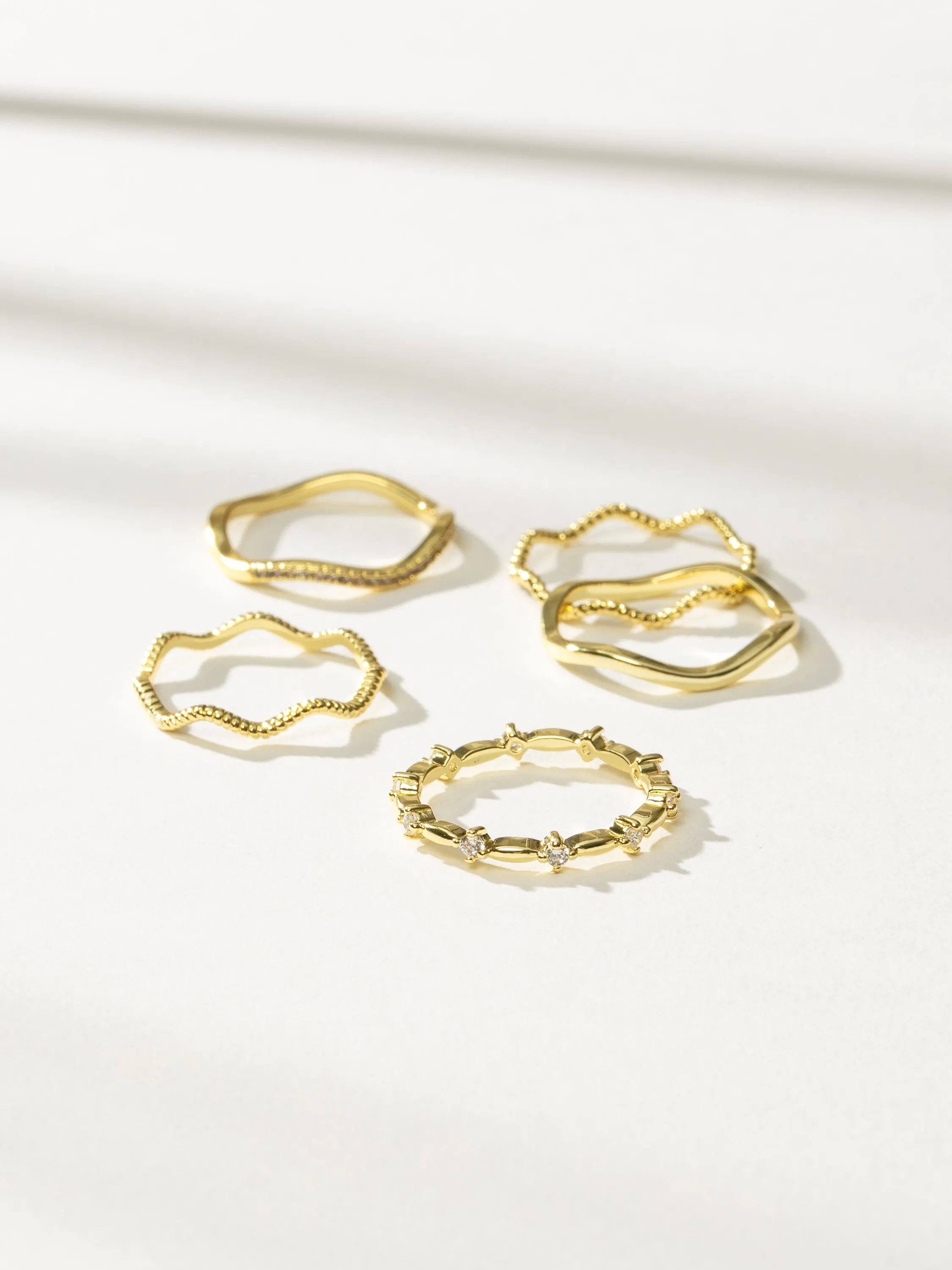 Vintage 5 Layered Ring Set