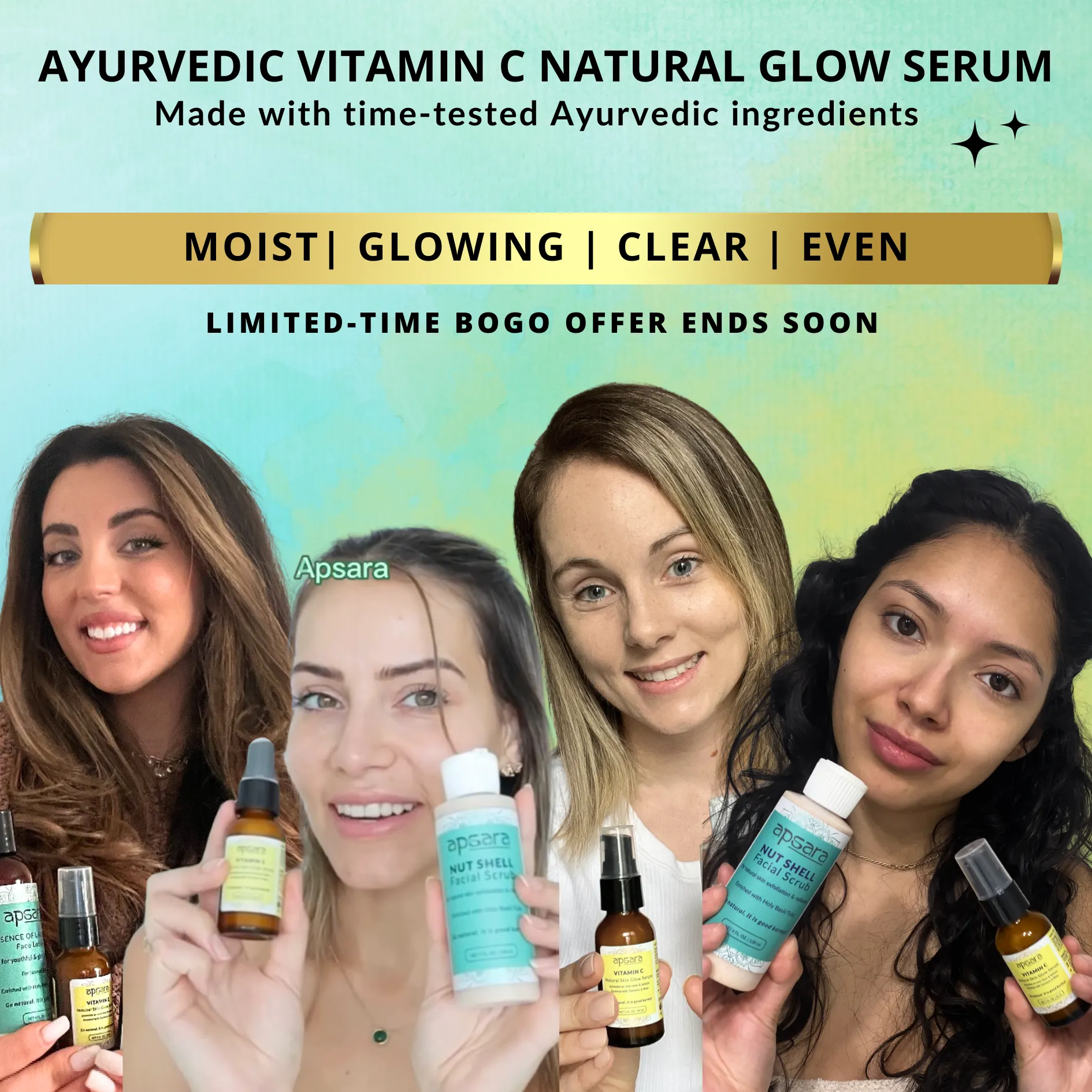 Vitamin C Natural Glow Ayurvedic Serum (limited duration BOGO offer ends soon)