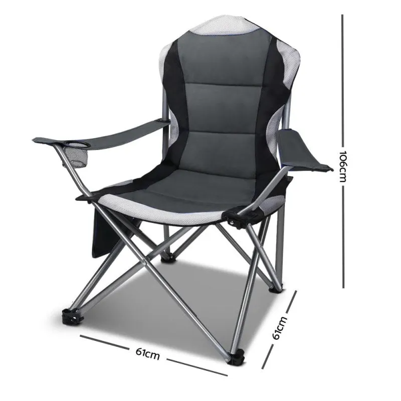 Weisshorn Portable Folding Camping Chairs | Set | Grey